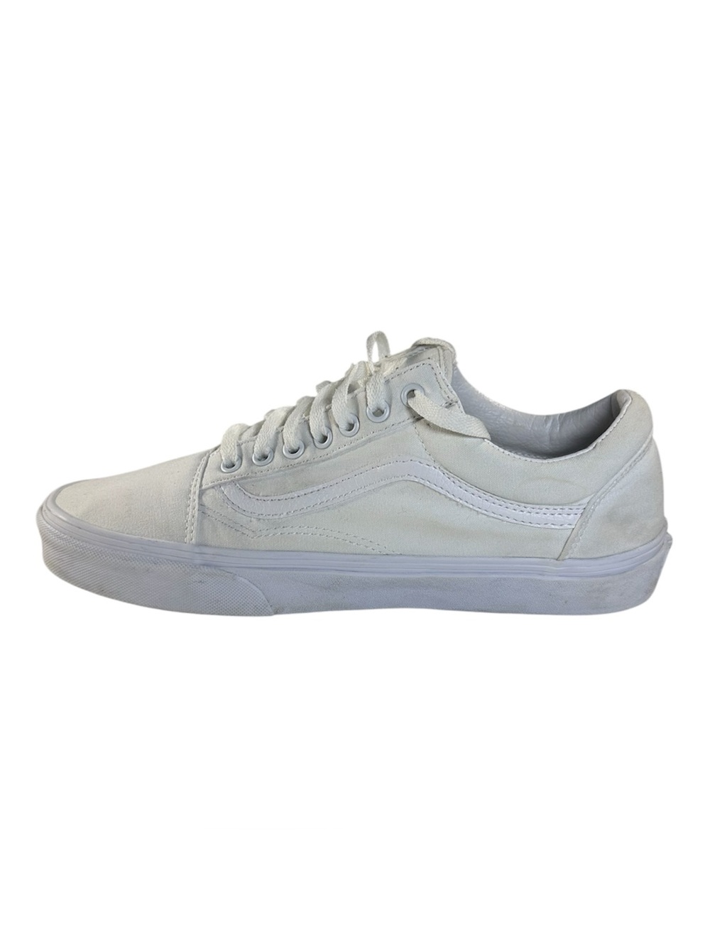 Vans Ward Low Top White Canvas Sneakers Mens 10.5 Women’s 12 Classic Skate Shoe
